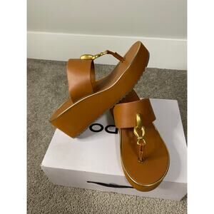 New ALDO Women's Penelopy Wedge Platform Sandals, Brown Size 8.5